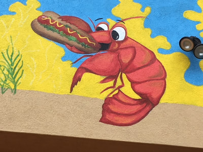 seafood restaurant mural